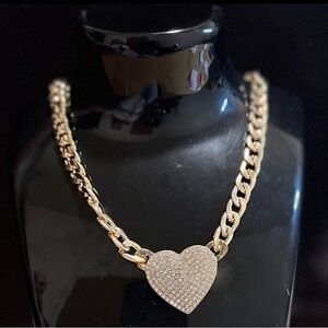 Gold Heart Pendant Necklace